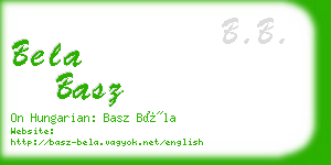 bela basz business card